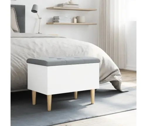 Suoliukas-Daiktadėžė, Baltas, 62X42X46cm Apdirbta Mediena