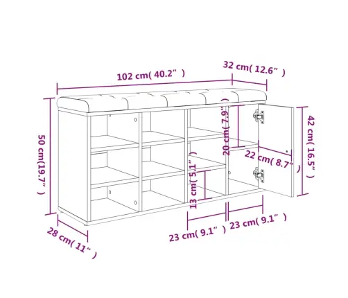 Jalatsipink, Must, 102 X 32 X 50 cm Tehispuit
