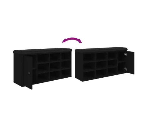 Jalatsipink, Must, 102 X 32 X 50 cm Tehispuit