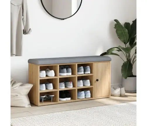 Apavu Skapītis, Ozolkoka Krāsa, 102X32X50 Cm, Inženierijas Koks Vidaxl