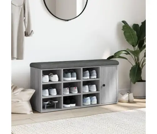 Apavu Skapītis, Pelēks, 102X32X50 Cm, Inženierijas Koks Vidaxl