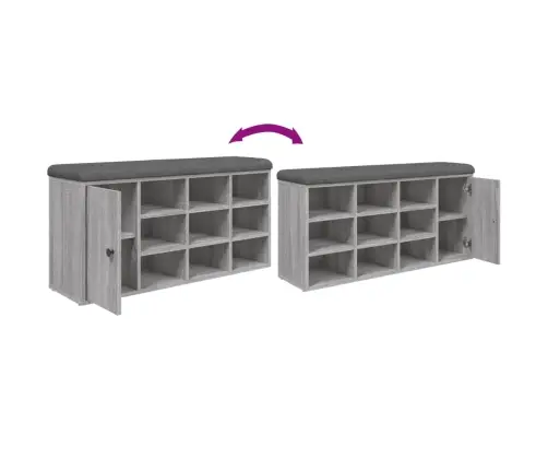 Apavu Skapītis, Pelēks, 102X32X50 Cm, Inženierijas Koks Vidaxl