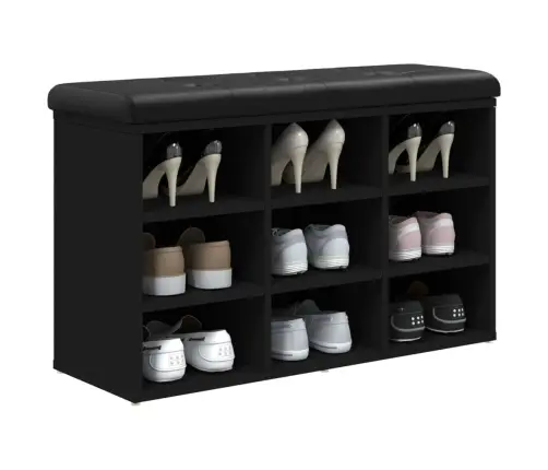 Apavu Skapītis, Melns, 82X32X50 Cm, Inženierijas Koks Vidaxl