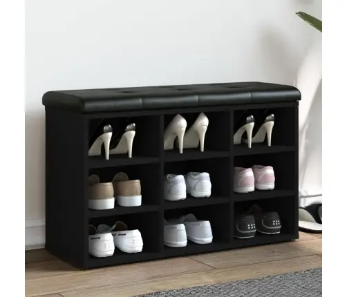 Apavu Skapītis, Melns, 82X32X50 Cm, Inženierijas Koks Vidaxl