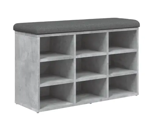 Apavu Skapītis, Betona Pelēks, 82X32X50 Cm, Inženierijas Koks Vidaxl