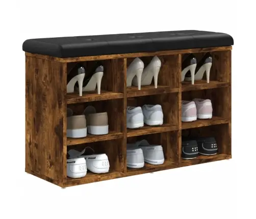 Batų Suoliukas, Dūminio Ąžuolo, 82X32X50cm Apdirbta Mediena