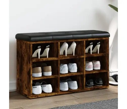 Batų Suoliukas, Dūminio Ąžuolo, 82X32X50cm Apdirbta Mediena