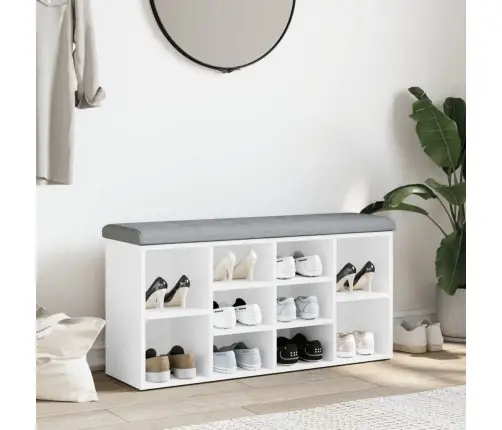 Apavu Skapītis, Balts, 102X32X50 Cm, Inženierijas Koks Vidaxl