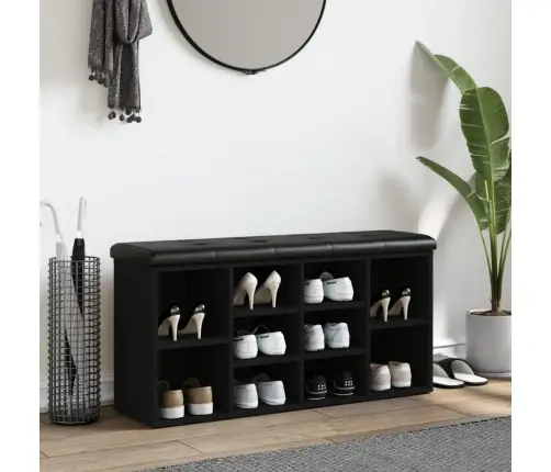 Jalatsipink, Must, 102 X 32 X 50 cm Tehispuit