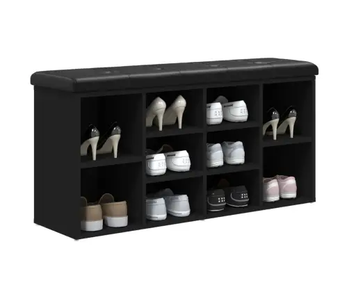 Jalatsipink, Must, 102 X 32 X 50 cm Tehispuit