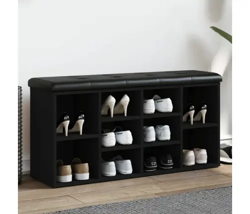 Jalatsipink, Must, 102 X 32 X 50 cm Tehispuit