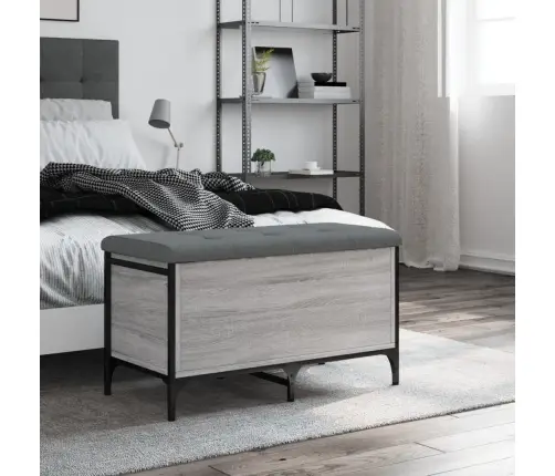 Suoliukas-Daiktadėžė, Pilkas, 82X42X45cm Apdirbta Mediena