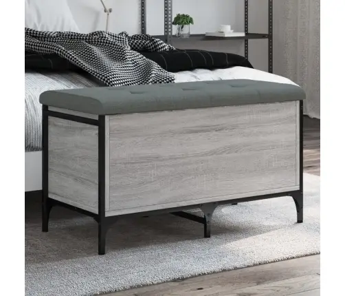 Suoliukas-Daiktadėžė, Pilkas, 82X42X45cm Apdirbta Mediena