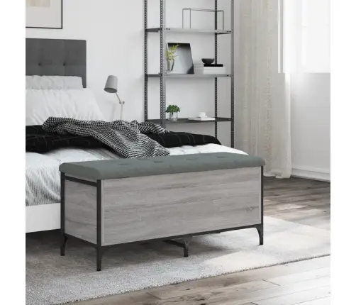 Uzglabāšanas Sols, Pelēks, 102X42X45 Cm, Inženierijas Koks Vidaxl