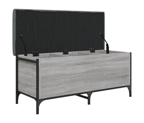 Uzglabāšanas Sols, Pelēks, 102X42X45 Cm, Inženierijas Koks Vidaxl