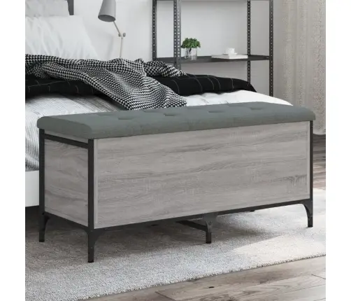 Uzglabāšanas Sols, Pelēks, 102X42X45 Cm, Inženierijas Koks Vidaxl