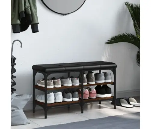 Batų Suoliukas, Rudas Ąžuolo, 82X32X47cm Apdirbta Mediena