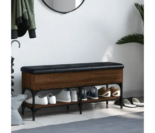 Batų Suoliukas, Rudas Ąžuolo, 102X32X45cm Apdirbta Mediena