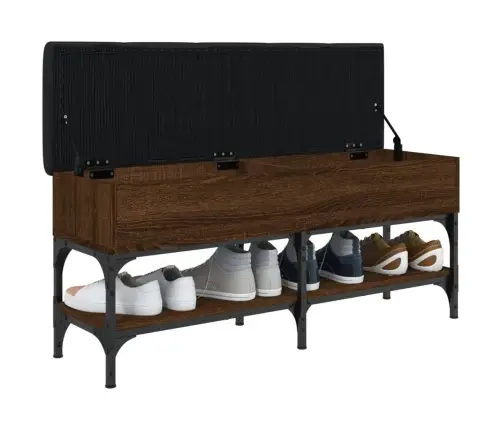 Batų Suoliukas, Rudas Ąžuolo, 102X32X45cm Apdirbta Mediena