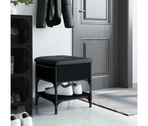 Apavu Skapītis, Melns, 42X42X45 Cm, Inženierijas Koks Vidaxl