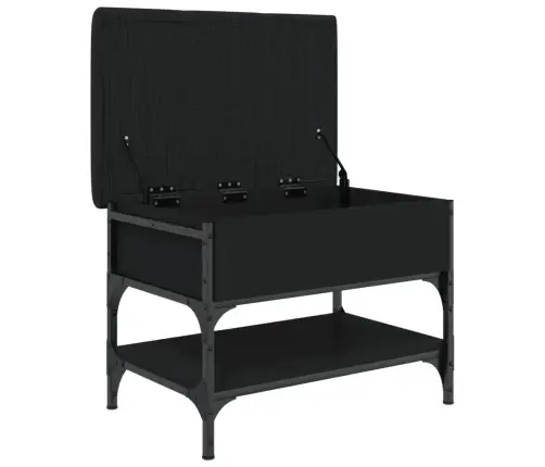 Batų Suoliukas, Juodos Spalvos, 62X42X45cm Apdirbta Mediena