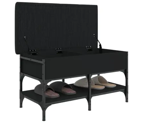 Apavu Skapītis, Melns, 82X42X45 Cm, Inženierijas Koks Vidaxl