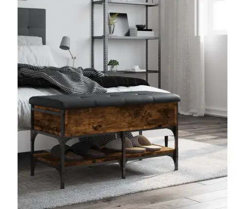 Batų Suoliukas, Dūminio Ąžuolo, 82X42X45cm Apdirbta Mediena