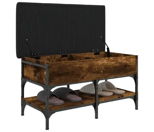 Batų Suoliukas, Dūminio Ąžuolo, 82X42X45cm Apdirbta Mediena