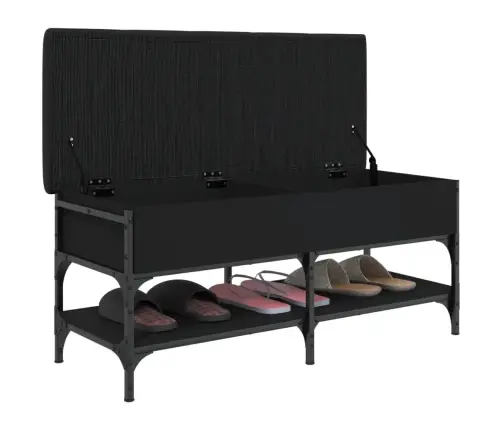 Apavu Skapītis, Melns, 102X42X45 Cm, Inženierijas Koks Vidaxl