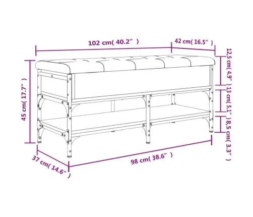 Apavu Skapītis, Brūns, 102X42X45 Cm, Inženierijas Koks Vidaxl