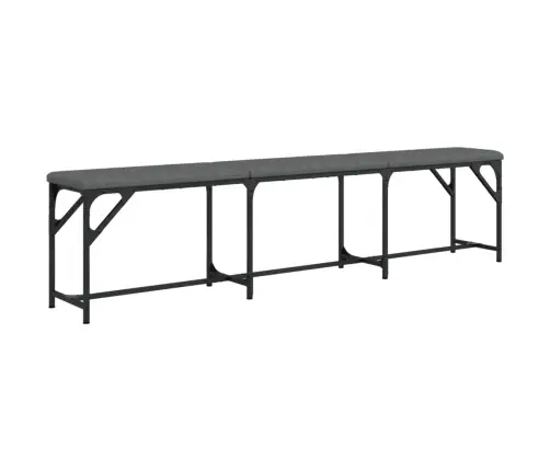 Ēdamistabas Sols, Tumši Pelēks, 186X32X45 Cm, Tērauds, Audums Vidaxl