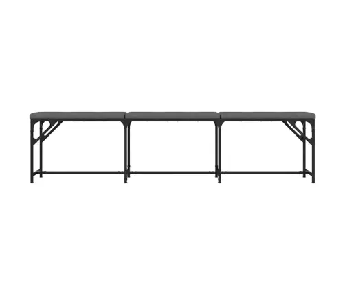 Ēdamistabas Sols, Tumši Pelēks, 186X32X45 Cm, Tērauds, Audums Vidaxl