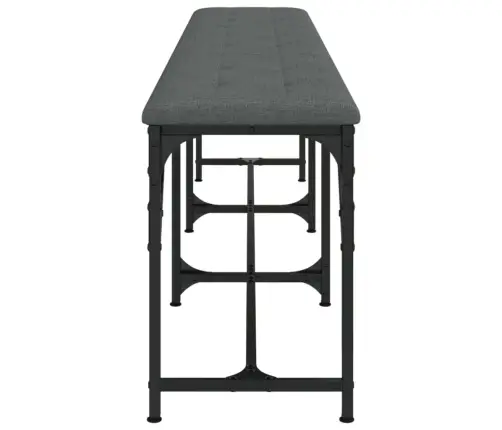 Ēdamistabas Sols, Tumši Pelēks, 186X32X45 Cm, Tērauds, Audums Vidaxl