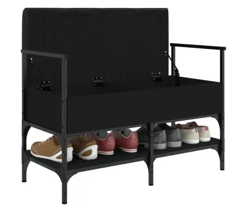 Jalatsipink, Must, 85,5 X 42 X 57,5 cm Tehispuit