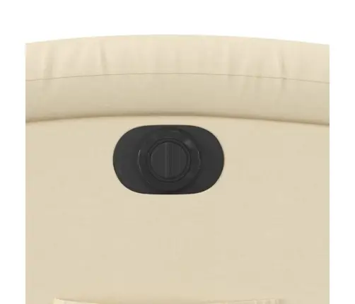 Elektrisks Atpūtas Krēsls, Atgāžams, Krēmkrāsas Audums Vidaxl