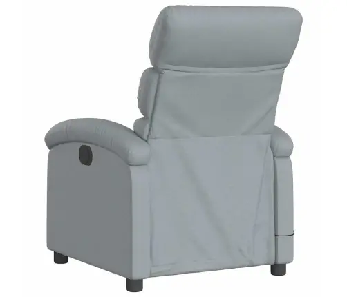 Elektrisks Masāžas Krēsls, Atgāžams, Gaiši Pelēks Audums Vidaxl