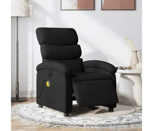 Elektrisks Masāžas Krēsls, Atgāžams, Melns Audums Vidaxl