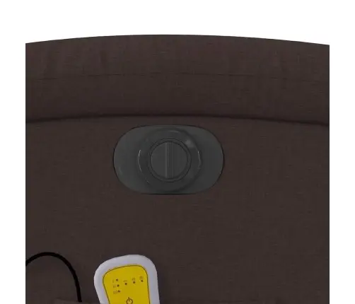 Elektrisks Masāžas Krēsls, Atgāžams, Tumši Brūns Audums Vidaxl