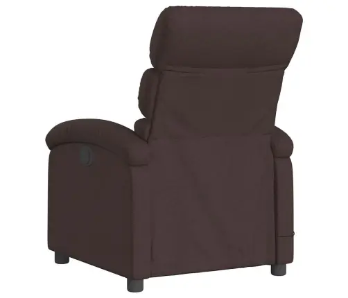 Elektrisks Masāžas Krēsls, Atgāžams, Tumši Brūns Audums Vidaxl