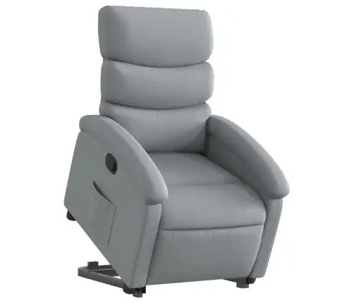 Atpūtas Krēsls, Paceļams, Atgāžams, Gaiši Pelēks Audums Vidaxl
