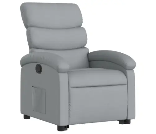 Atpūtas Krēsls, Paceļams, Atgāžams, Gaiši Pelēks Audums Vidaxl