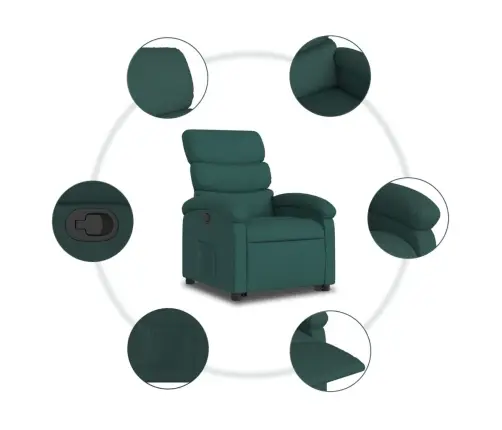 Püsti Tõusmist Toetav Tugitool, Tumeroheline, Kangas