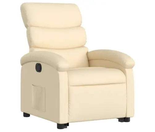 Atpūtas Krēsls, Paceļams, Atgāžams, Krēmkrāsas Audums Vidaxl