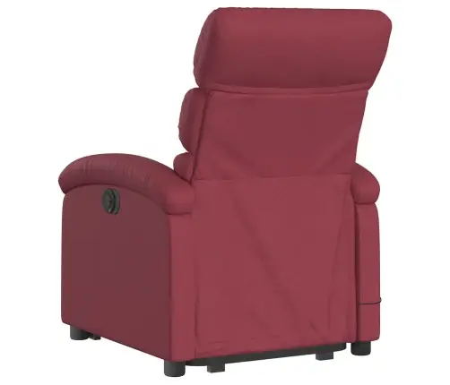 Püsti Tõusmist Toetav Massaažitool, Veinipunane, Kangas