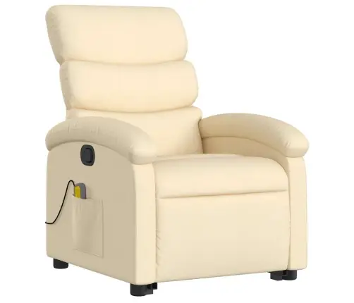 Püsti Tõusmist Toetav Massaažitool, Kreemjas, Kangas