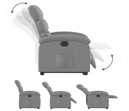 Elektrisks Atpūtas Krēsls Paceļams/Atgāžams Gaiši Pelēks Audums Vidaxl Elektrisks Atpūtas Krēsls Paceļams/Atgāžams Gaiši Pelēks Audums Vidaxl