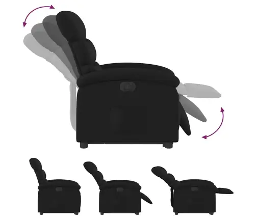 Elektriline Püstitõusmist Toetav Tugitool, Must, Kangas