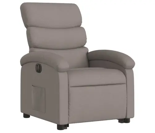 Elektrisks Atpūtas Krēsls, Paceļams/Atgāžams, Pelēkbrūns Audums Vidaxl