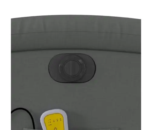 Elektrisks Masāžas Krēsls, Paceļams, Atgāžams, Pelēks Audums Vidaxl