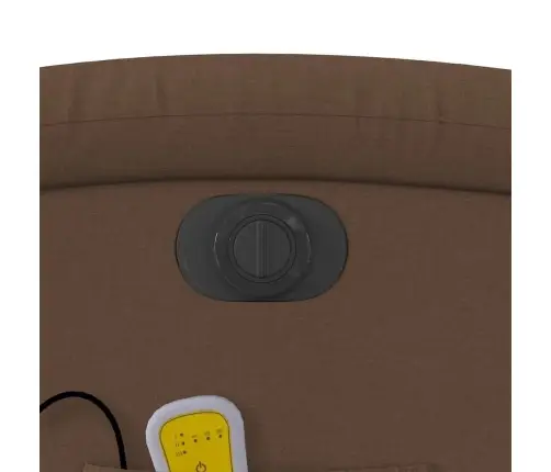 Elektrisks Masāžas Krēsls, Paceļams, Atgāžams, Brūns Audums Vidaxl